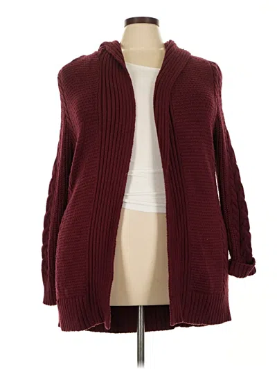 Pre-owned Honey Punch Kimono In Burgundy