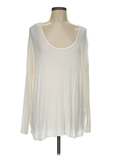 Pre-owned Honey Punch Long Sleeve Top Ivory Scoop Neck Tops