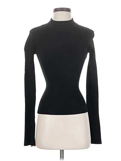 Pre-owned Honey Punch Long Sleeve Turtleneck In Black