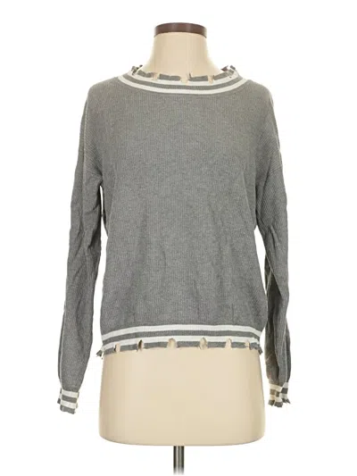 Pre-owned Honey Punch Pullover Sweater In Gray