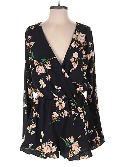 Pre-owned Honey Punch Romper In Black