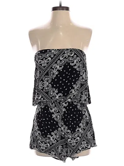 Pre-owned Honey Punch Romper In Black