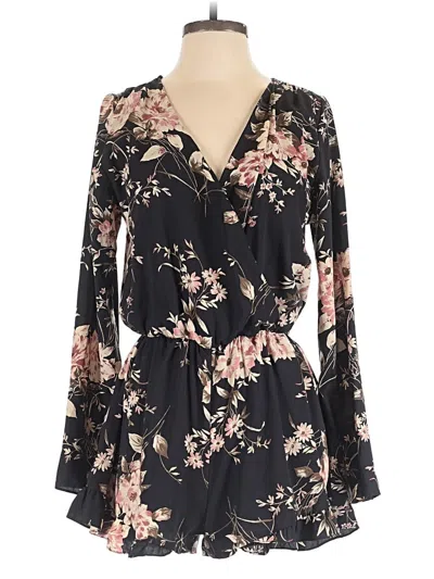 Pre-owned Honey Punch Romper In Black