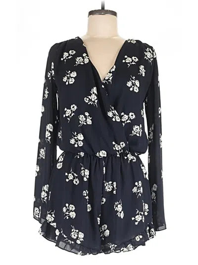 Pre-owned Honey Punch Romper In Blue