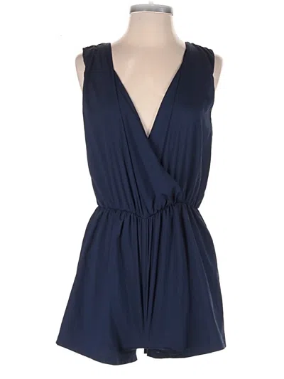 Pre-owned Honey Punch Romper In Blue