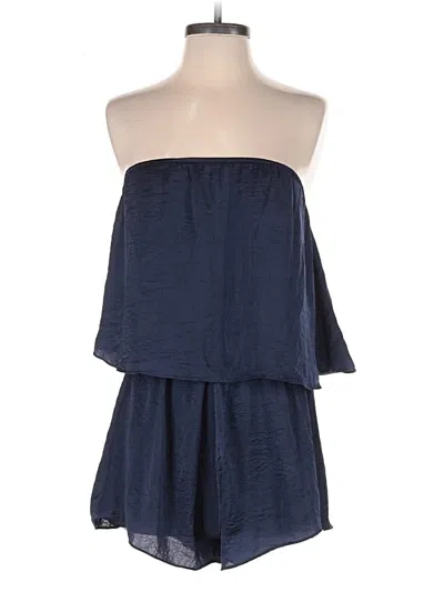 Pre-owned Honey Punch Romper In Blue