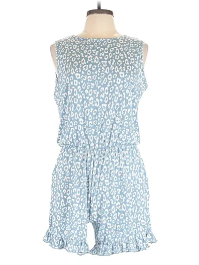 Pre-owned Honey Punch Romper In Blue