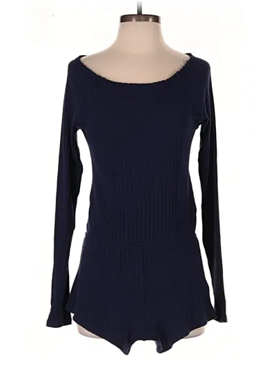 Pre-owned Honey Punch Romper In Blue