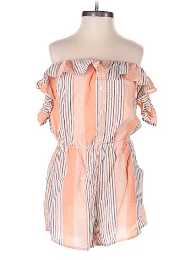 Pre-owned Honey Punch Romper In Orange
