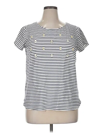 Pre-owned Honey Punch Short Sleeve T-shirt In White