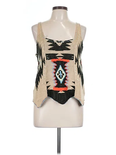 Pre-owned Honey Punch Sleeveless Blouse In Ivory