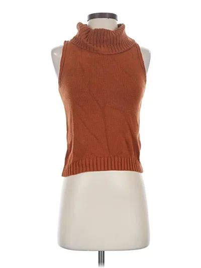 Pre-owned Honey Punch Sweater Vest In Brown