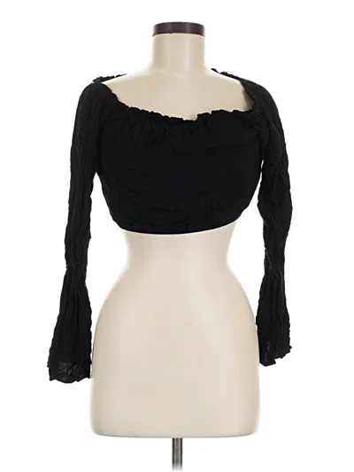Pre-owned Honey Punch Tube Top Black Strapless Neckline Tops
