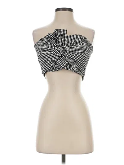 Pre-owned Honey Punch Tube Top Silver Strapless Neckline Tops