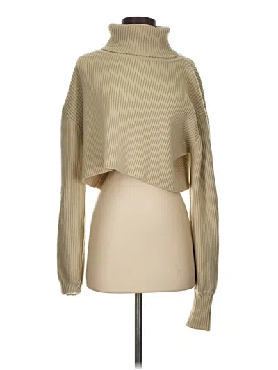 Pre-owned Honey Punch Turtleneck Sweater In Tan