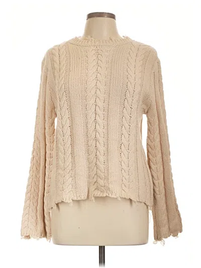 Pre-owned Honey Punch Turtleneck Sweater In Tan