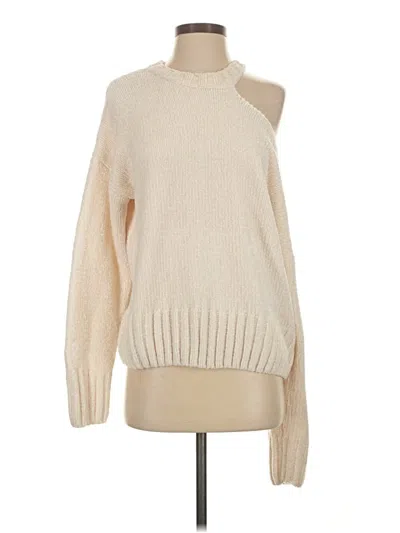 Pre-owned Honey Punch Turtleneck Sweater In White