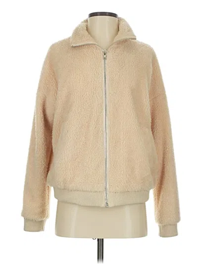 Pre-owned Honey Punch Zip Up Hoodie In Brown