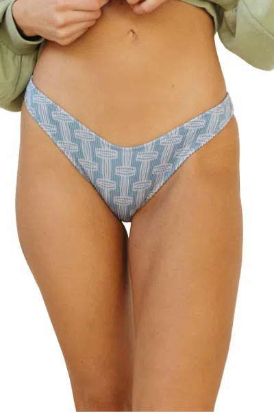 Honey Swim Ingrid Ribbed Classic Bottom In Indigo Blue