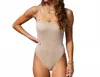 Honey Swim Joni Ribbed One Piece Swimsuit In Hazel In White