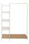Honey-can-do Clothing Rack With Shelving Unit In White