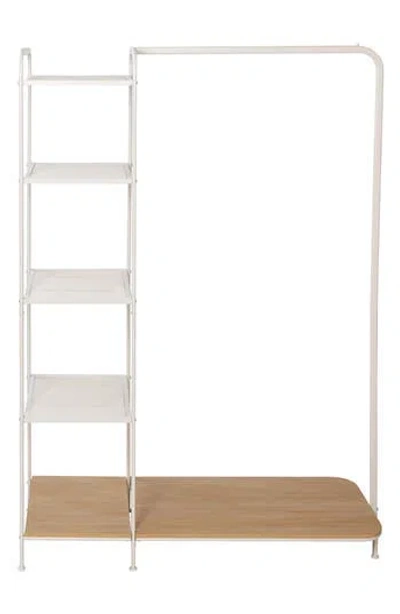 Honey-can-do Clothing Rack With Shelving Unit In White