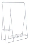 Honey-can-do Shelved Garment Rack In White
