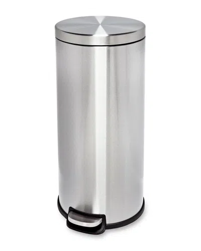 Honey-can-do Silver 30l Round Stainless Steel Step Trash Can