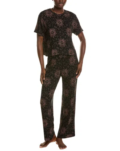 Honeydew 2pc All American Jersey Pajama Set In Black