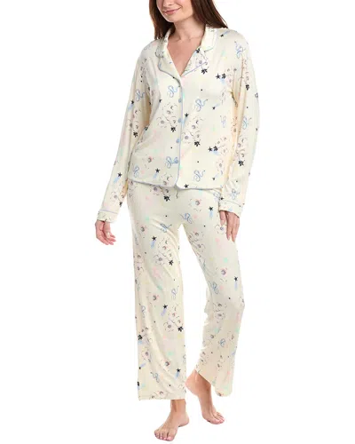 Honeydew 2pc All American Long Pajama Set In White
