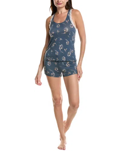 Honeydew 2pc All American Pajama Short Set In Blue