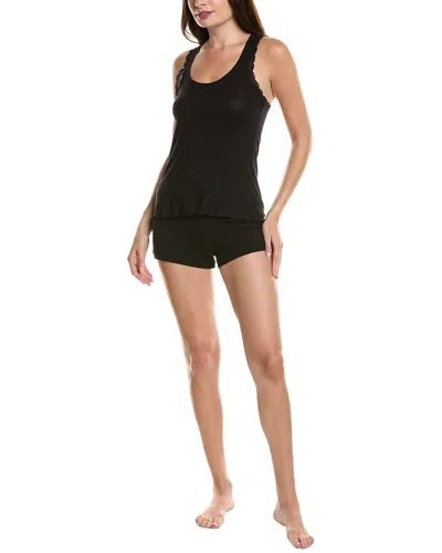 Honeydew 2pc All American Pajama Short Set In Black
