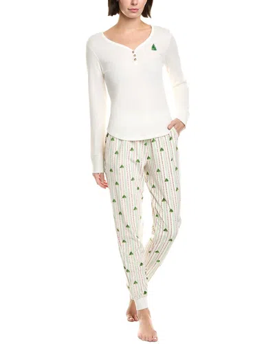 Honeydew 2pc Apres-ski Pajama Set In White