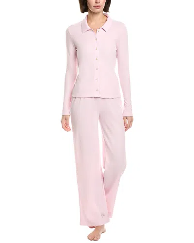 Honeydew 2pc Coffee Club Long Set In Pink