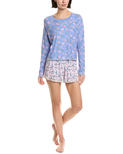 Honeydew 2pc Cuddle Crew Short Set In Blue