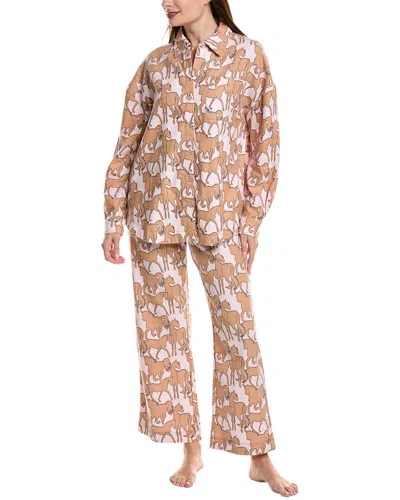 Honeydew 2pc Golden Hour Pajama Set In Pink