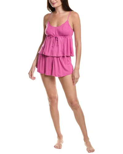 Honeydew 2pc Need A Nap Shortie Set In Pink