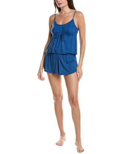 Honeydew 2pc Need A Nap Shortie Set In Blue