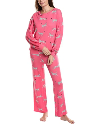 Honeydew 2pc Play It Cool Lounge Set In Pink