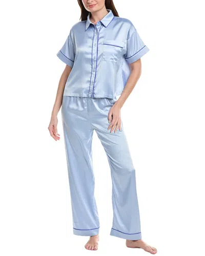 Honeydew 2pc Retreat Short Sleeve Pajama Set In Blue