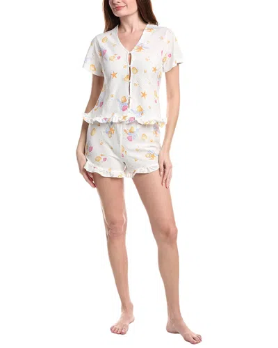 Honeydew 2pc Shortie Pajama Set In White