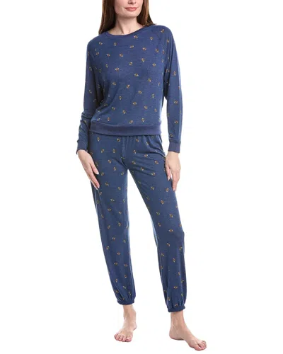 Honeydew 2pc Star Seeker Brushed Jersey Lounge Set In Blue