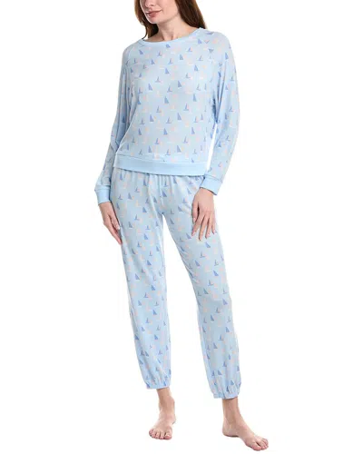 Honeydew 2pc Star Seeker Brushed Jersey Lounge Set In Blue