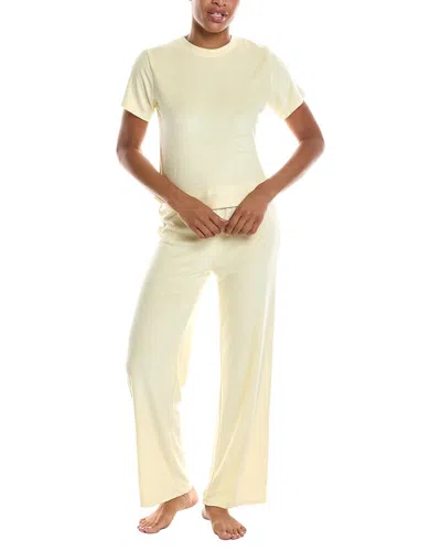 Honeydew 2pc Take A Break T-shirt Pant Set In White
