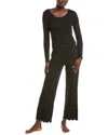Honeydew 2pc Too Sweet Lounge Set In Black
