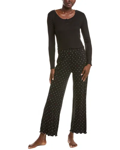 Honeydew 2pc Too Sweet Lounge Set In Black