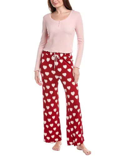 Honeydew 2pc Too Sweet Lounge Set In Red