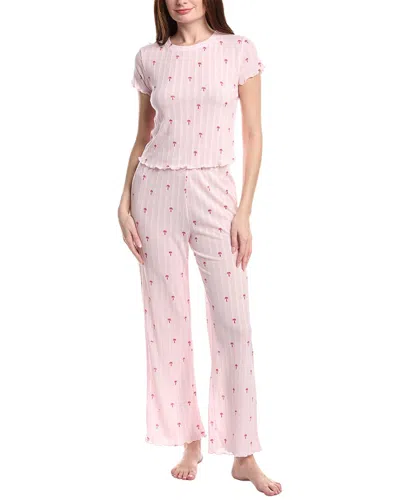 Honeydew 2pc T-shirt & Pant Pajama Set In Pink