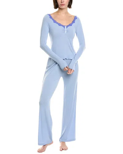 Honeydew 2pc Wind Down Long Set In Blue