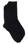 Honeydew 3-pack Fine Rib Crew Socks In Black